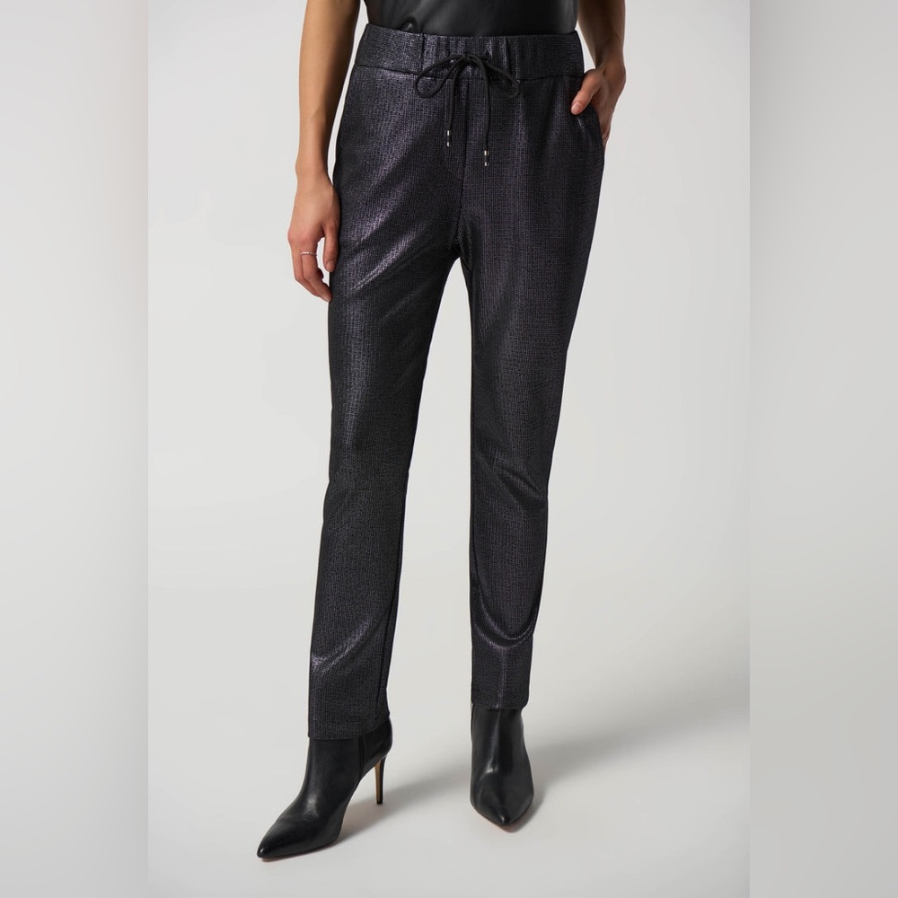 NWT. Joseph Ribkoff. Metallic Drawstring Pant Jogger. Size 6.